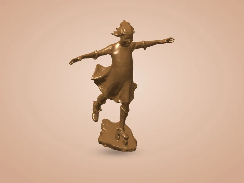 Girl Skating — Bronze Sculpture