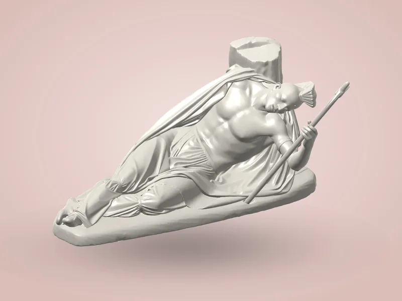 The Dying Tecumseh — Marble Sculpture