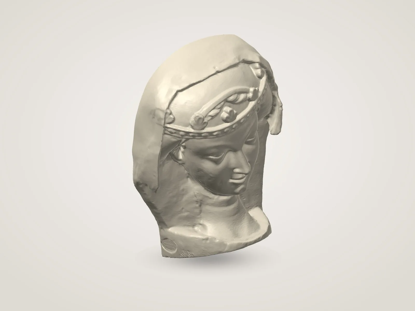 Foolish Virgin with Veil and Diadem