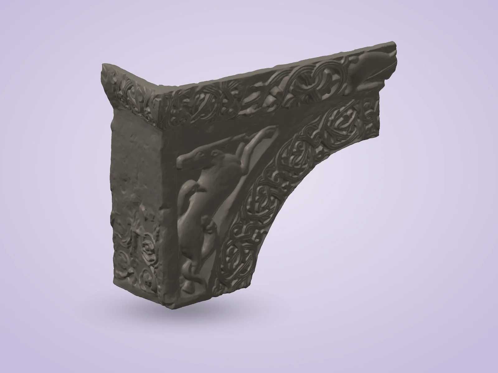 Arch Corner with Stag and Animal Frieze