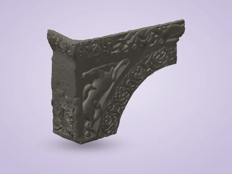 Arch Corner with Stag and Animal Frieze
