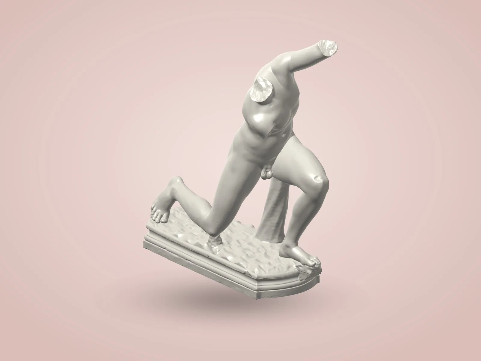 Kneeling Man with Raised Arm