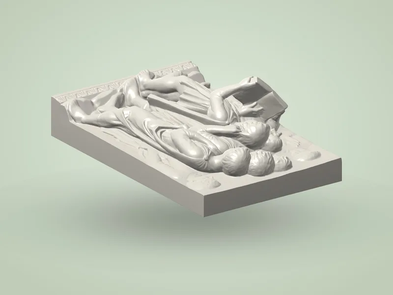 Enfants chantant d’après un livre de chœur (Luca della Robbia)