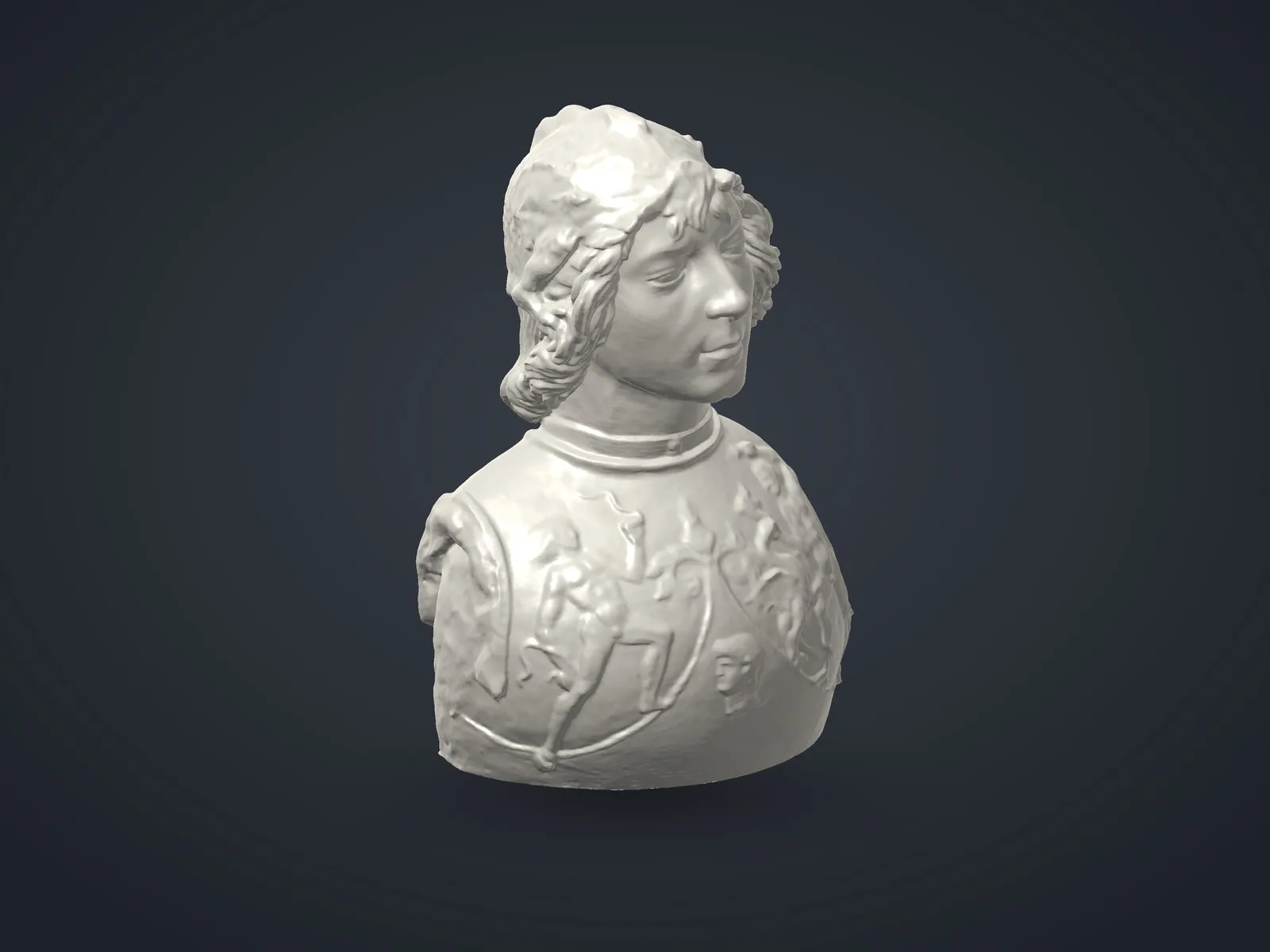 Helmeted Man with a Decorated Breastplate