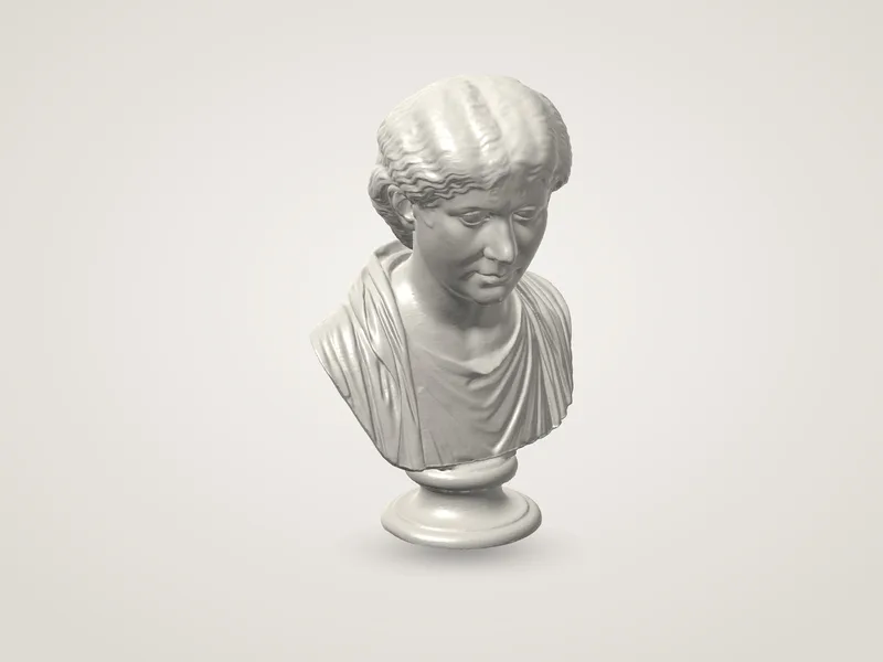 Dame romaine aux cheveux ondulés