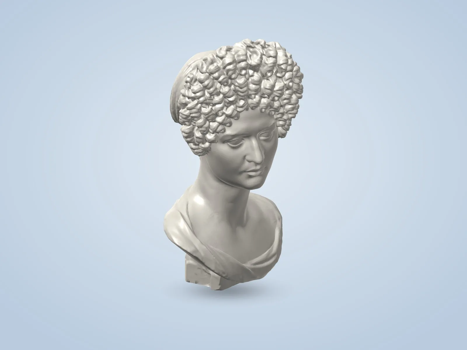 Roman Lady with a High Curled Fringe