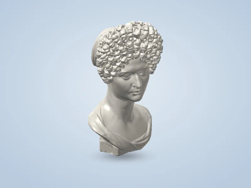 Dame romaine au toupet bouclé