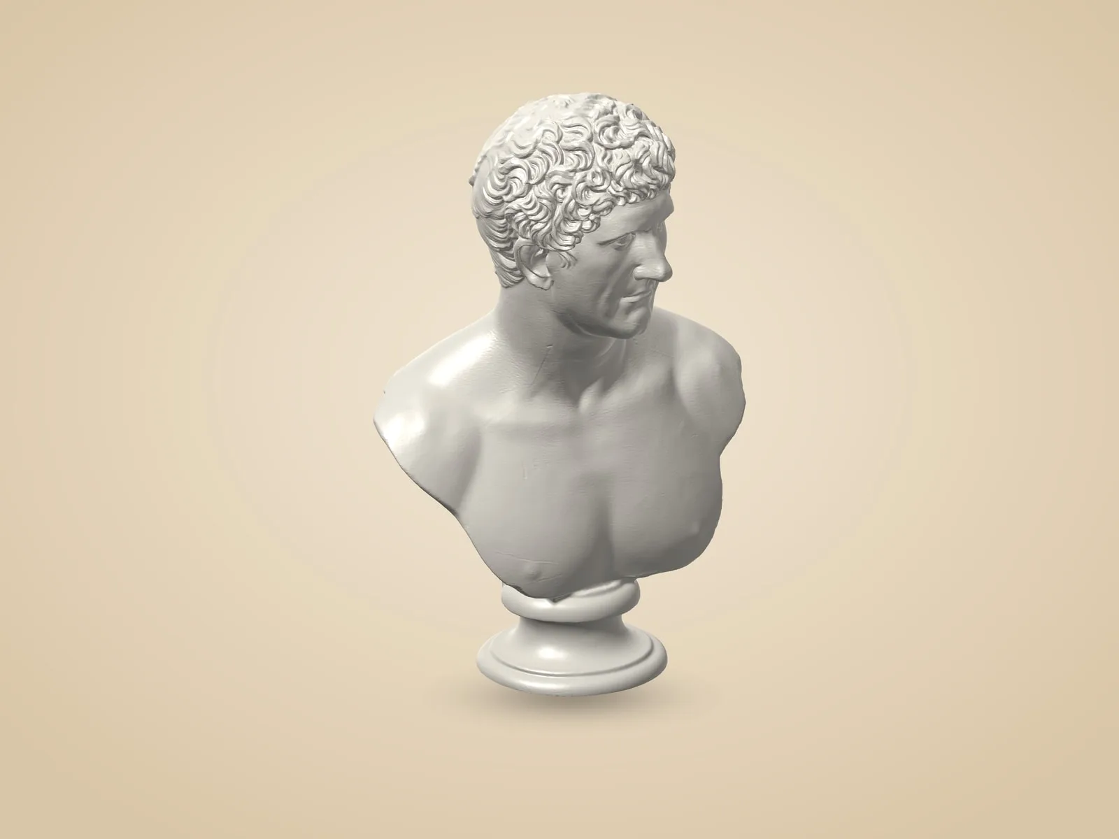 Man with Thick Curly Hair