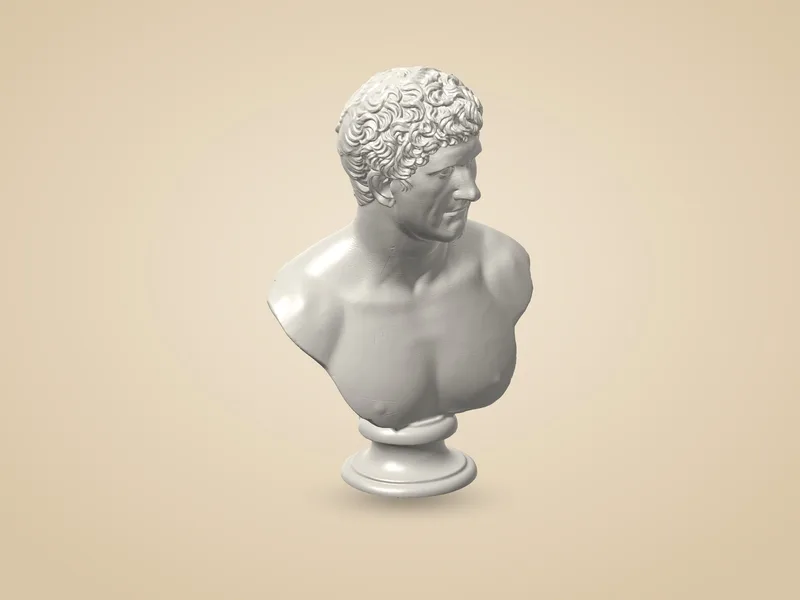 Man with Thick Curly Hair