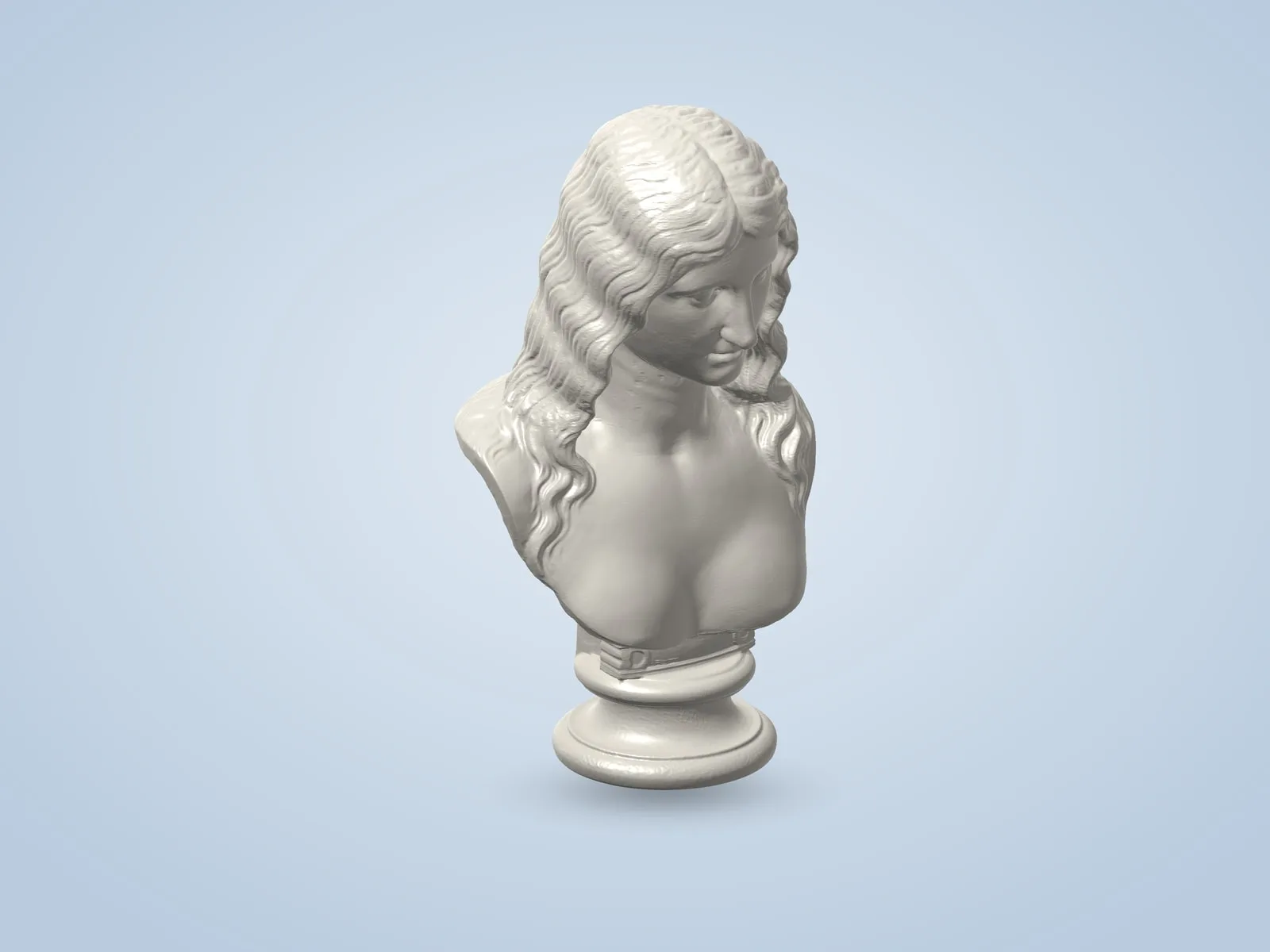 Woman with Long Loose Hair