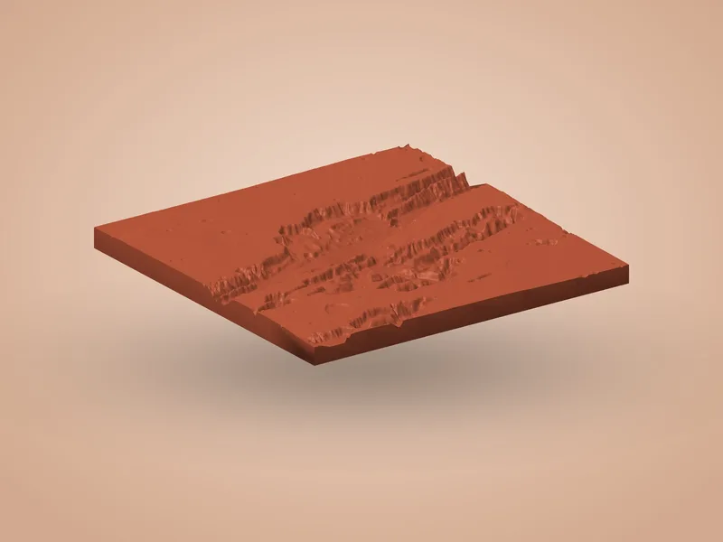 Mars: Valles Marineris Detail Relief