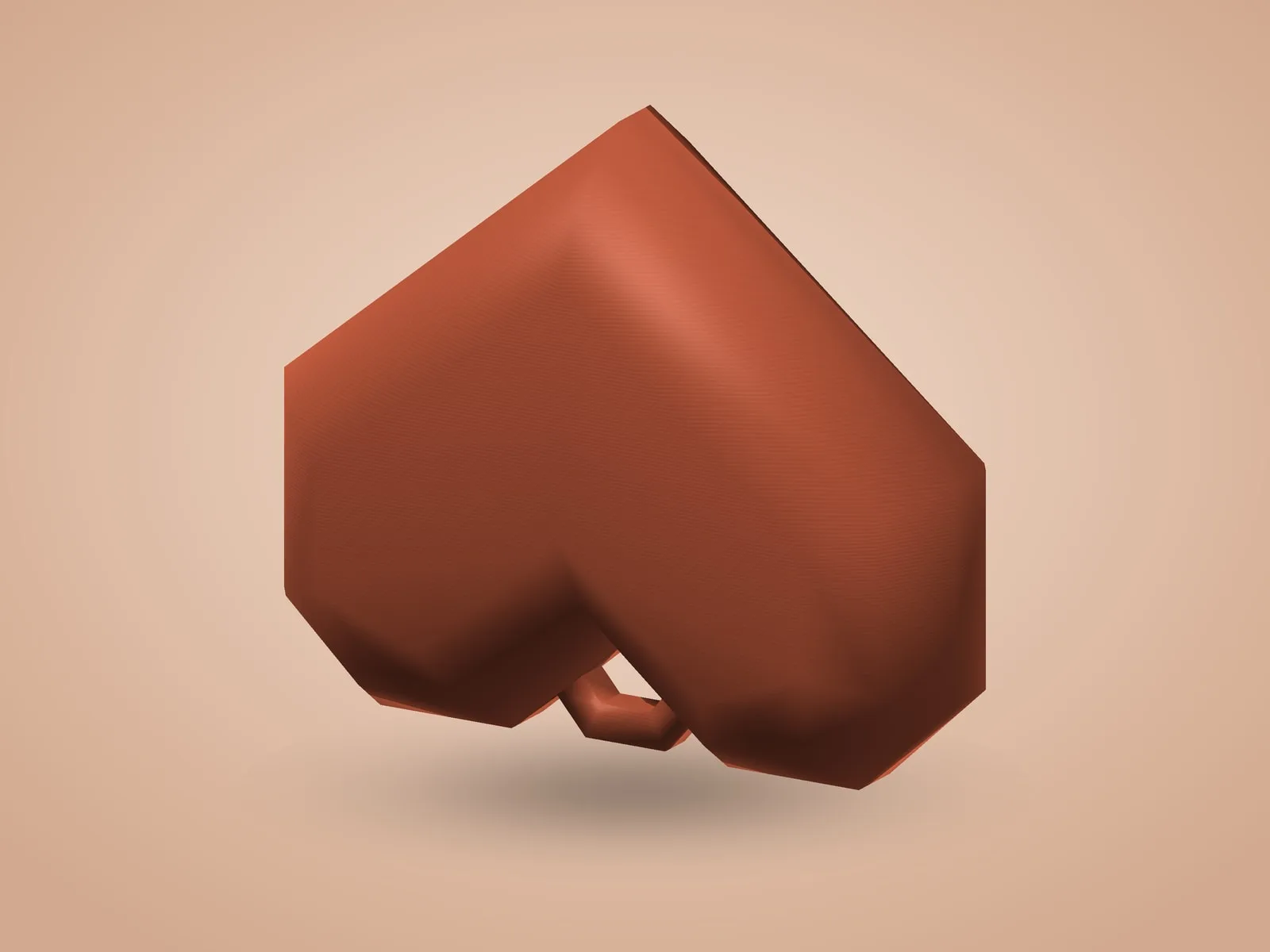 Low Poly Heart Keychain