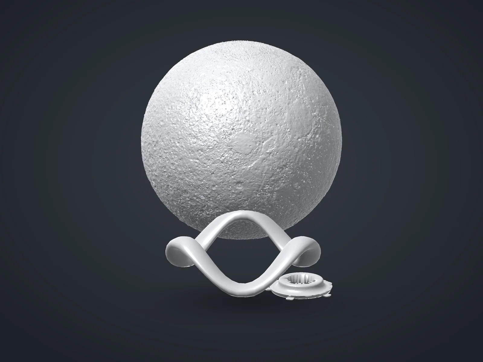 Lithophane Moon Lamp