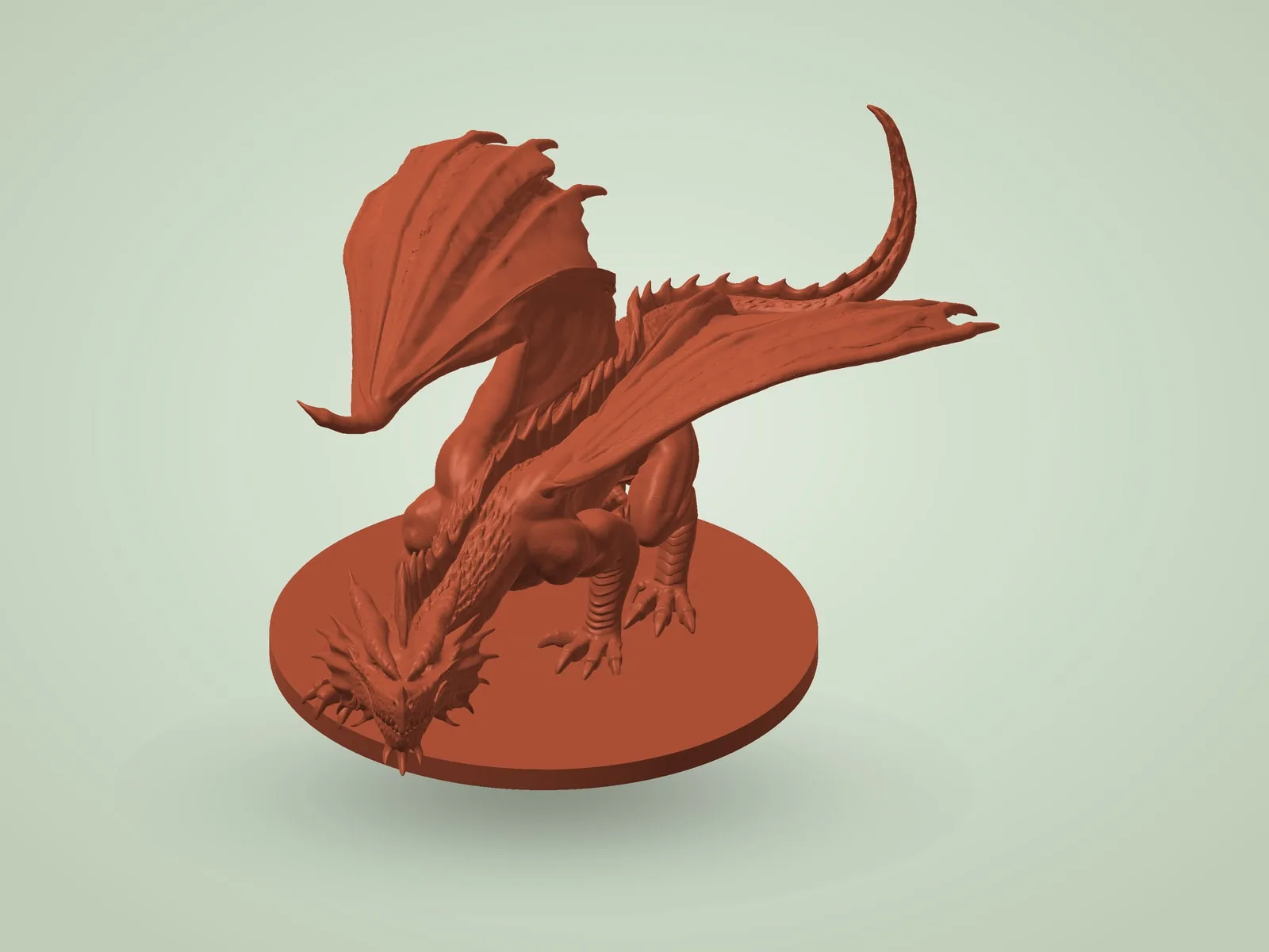 Young Red Dragon Miniature